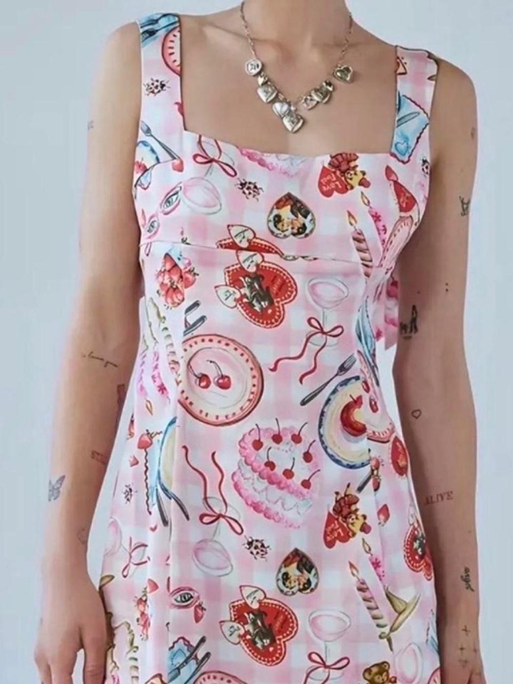 Urban Outfitters Bri Double Bow Satin Mini Dress Pink XL Valentine Brunch